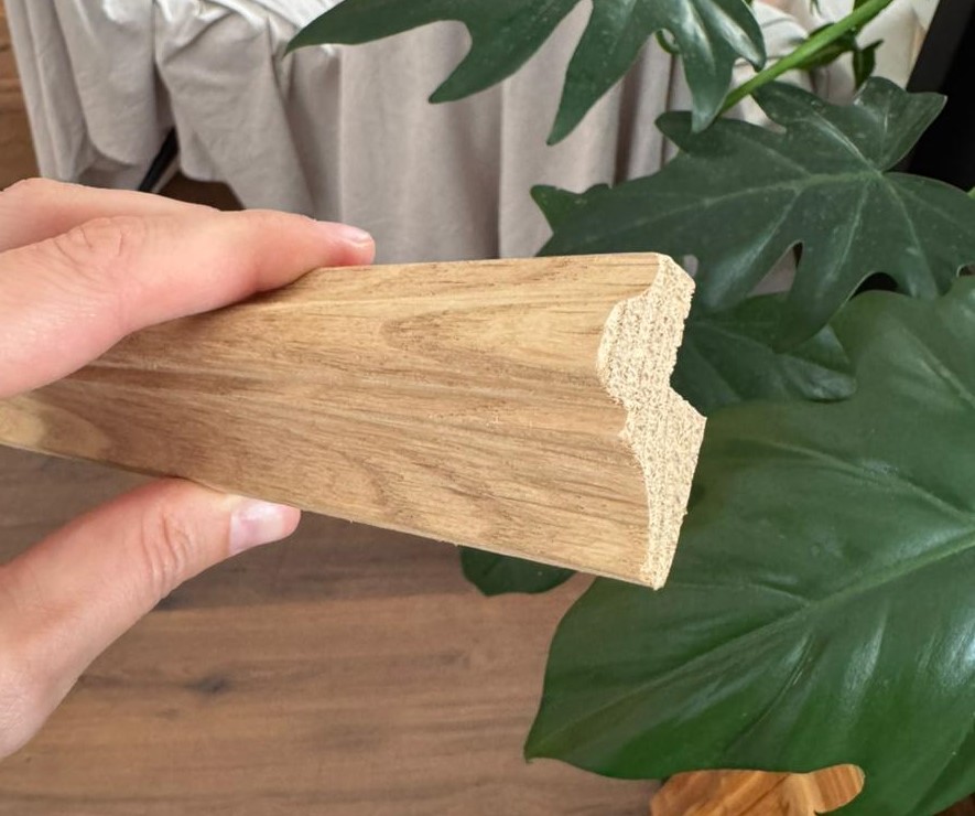 Декор-штапик обклад Дуб массив 25х35 мм